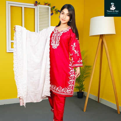 🌸✨ পাকিস্তানী ইন্সপায়ার্ড পিওর কটন হেভি এমব্রয়ডারি ড্রেস ✨🌸